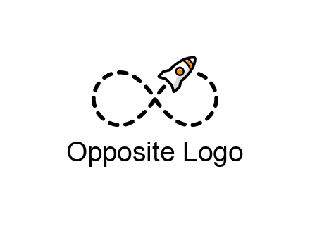 a rocket forming an infinity sign with its emission