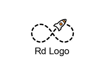 a rocket forming an infinity sign with its emission