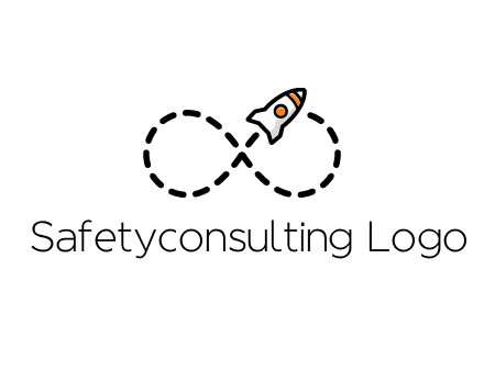 a rocket forming an infinity sign with its emission