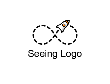 a rocket forming an infinity sign with its emission