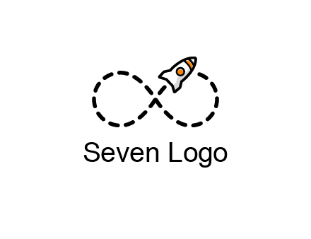 a rocket forming an infinity sign with its emission