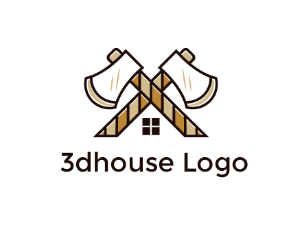 crossed axes forming a house symbol
