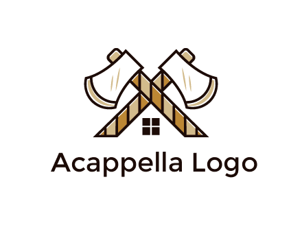 crossed axes forming a house symbol