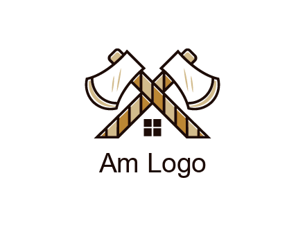 crossed axes forming a house symbol