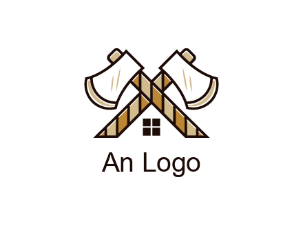crossed axes forming a house symbol