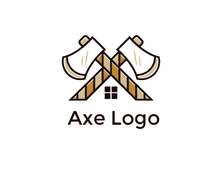 crossed axes forming a house symbol