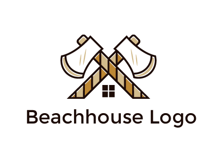 crossed axes forming a house symbol