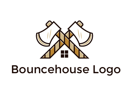 crossed axes forming a house symbol