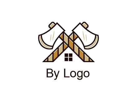 crossed axes forming a house symbol
