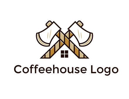 crossed axes forming a house symbol