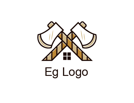 crossed axes forming a house symbol