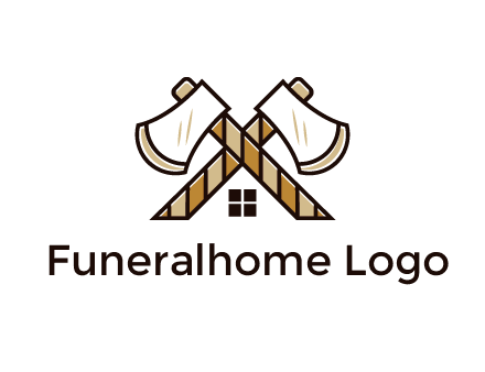 crossed axes forming a house symbol