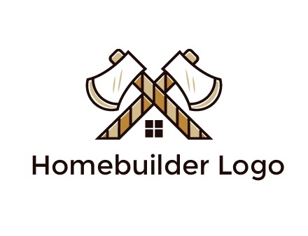 crossed axes forming a house symbol