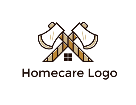 crossed axes forming a house symbol