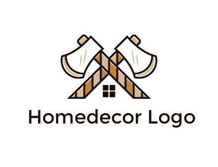 crossed axes forming a house symbol