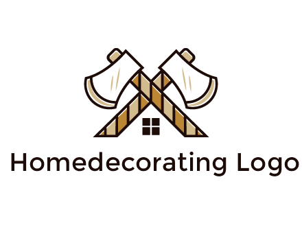 crossed axes forming a house symbol