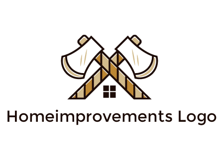 crossed axes forming a house symbol