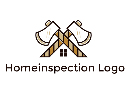 crossed axes forming a house symbol