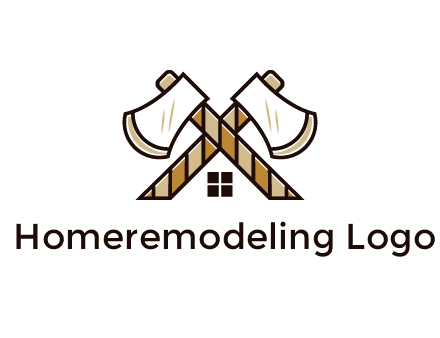 crossed axes forming a house symbol