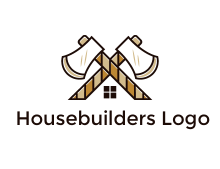 crossed axes forming a house symbol