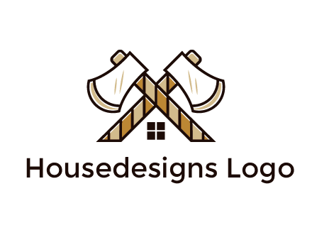 crossed axes forming a house symbol