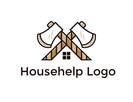 crossed axes forming a house symbol