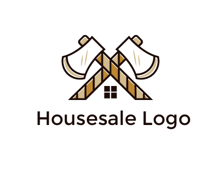 crossed axes forming a house symbol
