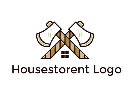 crossed axes forming a house symbol