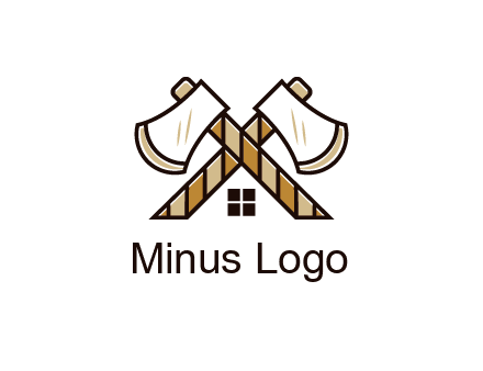 crossed axes forming a house symbol