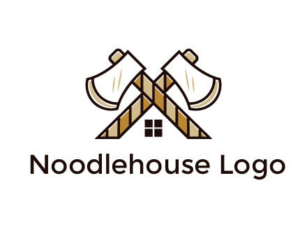 crossed axes forming a house symbol