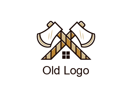 crossed axes forming a house symbol