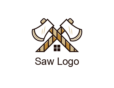 crossed axes forming a house symbol
