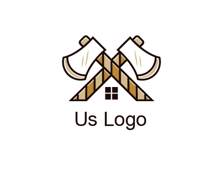 crossed axes forming a house symbol