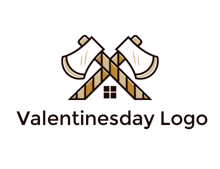 crossed axes forming a house symbol