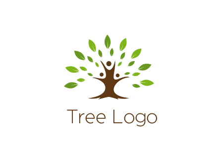 people forming a tree for a NGO or therapy logo