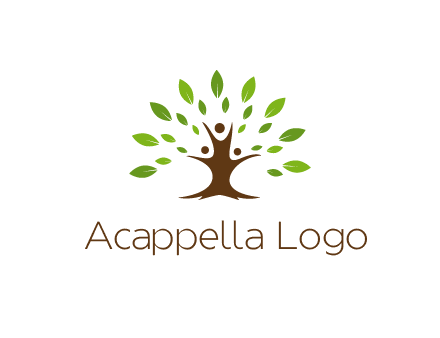 people forming a tree for a NGO or therapy logo