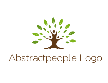 people forming a tree for a NGO or therapy logo