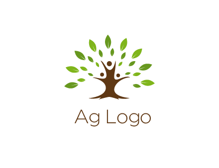 people forming a tree for a NGO or therapy logo