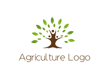 people forming a tree for a NGO or therapy logo