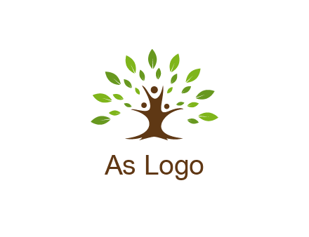 people forming a tree for a NGO or therapy logo