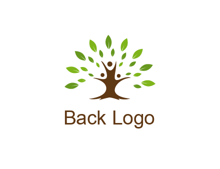 people forming a tree for a NGO or therapy logo