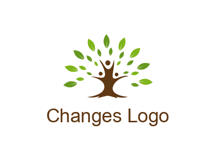 people forming a tree for a NGO or therapy logo