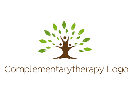 people forming a tree for a NGO or therapy logo