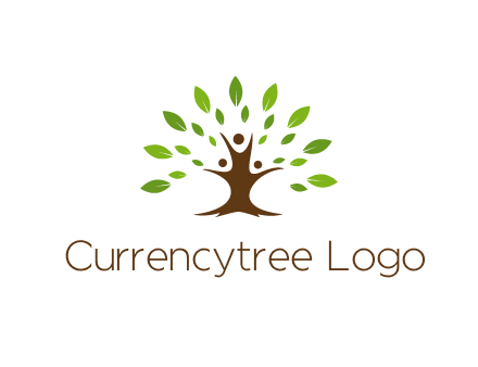 people forming a tree for a NGO or therapy logo