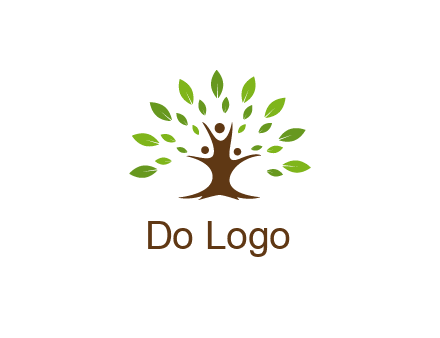 people forming a tree for a NGO or therapy logo