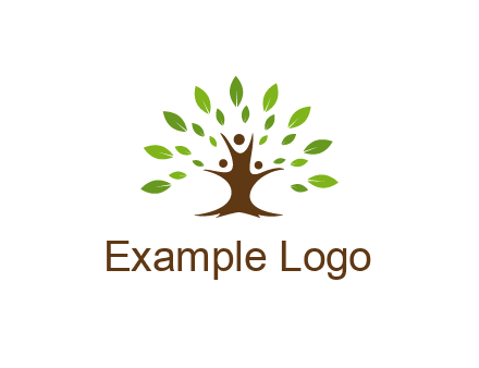 people forming a tree for a NGO or therapy logo