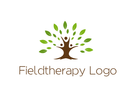 people forming a tree for a NGO or therapy logo