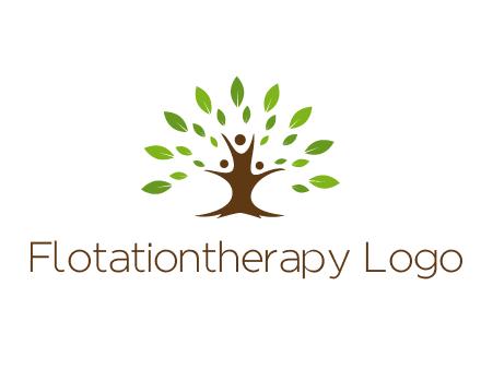 people forming a tree for a NGO or therapy logo