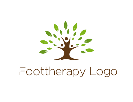 people forming a tree for a NGO or therapy logo