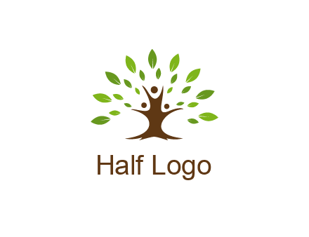 people forming a tree for a NGO or therapy logo